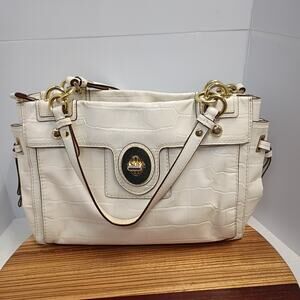 Coach Peyton Patent Leather Ivory Cream Handbag Satchel Shoulder Bag J0920-14514